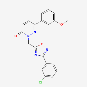 molecular formula C20H15ClN4O3 B2456146 2-((3-(3-chlorophenyl)-1,2,4-oxadiazol-5-yl)methyl)-6-(3-methoxyphenyl)pyridazin-3(2H)-one CAS No. 1105247-59-3