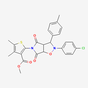methyl 2-(2-(4-chlorophenyl)-4,6-dioxo-3-(p-tolyl)tetrahydro-2H-pyrrolo[3,4-d]isoxazol-5(3H)-yl)-4,5-dimethylthiophene-3-carboxylate