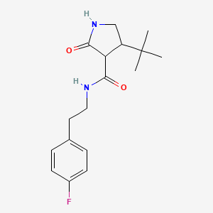 4-tert-butyl-N-[2-(4-fluorophenyl)ethyl]-2-oxopyrrolidine-3-carboxamide