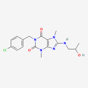 1-(4-chlorobenzyl)-8-((2-hydroxypropyl)amino)-3,7-dimethyl-1H-purine-2,6(3H,7H)-dione