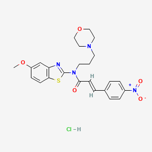 (E)-N-(5-methoxybenzo[d]thiazol-2-yl)-N-(3-morpholinopropyl)-3-(4-nitrophenyl)acrylamide hydrochloride