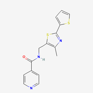N-((4-methyl-2-(thiophen-2-yl)thiazol-5-yl)methyl)isonicotinamide