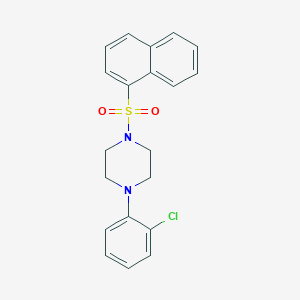 molecular formula C20H19ClN2O2S B245617 1-(2-Chlorophenyl)-4-(1-naphthylsulfonyl)piperazine 