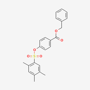 molecular formula C23H22O5S B2456174 Benzyl 4-[(2,4,5-trimethylbenzenesulfonyl)oxy]benzoate CAS No. 2361754-16-5