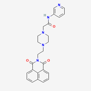 2-(4-(2-(1,3-dioxo-1H-benzo[de]isoquinolin-2(3H)-yl)ethyl)piperazin-1-yl)-N-(pyridin-3-yl)acetamide