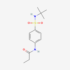 molecular formula C13H20N2O3S B2456197 N-[4-(tert-butylsulfamoyl)phenyl]propanamide CAS No. 651298-67-8