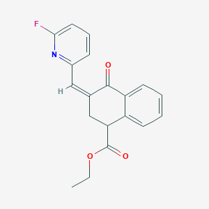 Ethyl (3Z)-3-[(6-fluoropyridin-2-yl)methylidene]-4-oxo-1,2-dihydronaphthalene-1-carboxylate