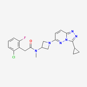 molecular formula C20H20ClFN6O B2456206 2-(2-chloro-6-fluorophenyl)-N-(1-(3-cyclopropyl-[1,2,4]triazolo[4,3-b]pyridazin-6-yl)azetidin-3-yl)-N-methylacetamide CAS No. 2310128-01-7