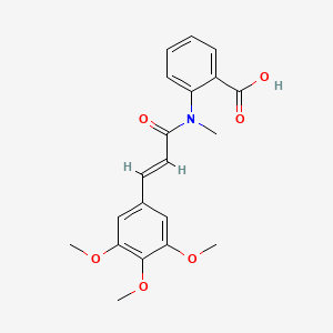 molecular formula C20H21NO6 B2456214 2-[N-甲基-3-(3,4,5-三甲氧基苯基)丙-2-烯酰胺]苯甲酸 CAS No. 1164482-84-1