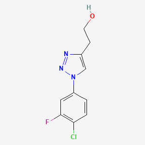 molecular formula C10H9ClFN3O B2456217 2-[1-(4-chloro-3-fluorophenyl)-1H-1,2,3-triazol-4-yl]ethan-1-ol CAS No. 1250692-66-0