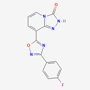 molecular formula C14H8FN5O2 B2456218 8-[3-(4-fluorophenyl)-1,2,4-oxadiazol-5-yl][1,2,4]triazolo[4,3-a]pyridin-3(2H)-one CAS No. 1794818-27-1