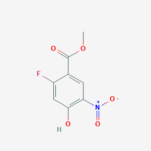 molecular formula C8H6FNO5 B2456230 Methyl 2-fluoro-4-hydroxy-5-nitrobenzoate CAS No. 2090453-52-2