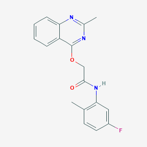 N-(5-fluoro-2-methylphenyl)-2-(2-methylquinazolin-4-yl)oxyacetamide