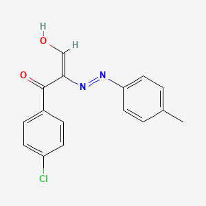 molecular formula C16H13ClN2O2 B2456245 3-(4-氯苯基)-2-[2-(4-甲苯基)肼基]-3-氧代丙醛 CAS No. 338400-45-6