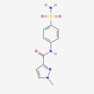 molecular formula C11H12N4O3S B2456246 1-甲基-N-(4-氨磺酰基苯基)-1H-吡唑-3-甲酰胺 CAS No. 1017983-66-2