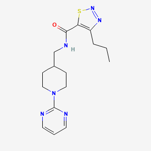 molecular formula C16H22N6OS B2456247 4-propyl-N-((1-(pyrimidin-2-yl)piperidin-4-yl)methyl)-1,2,3-thiadiazole-5-carboxamide CAS No. 1234983-75-5