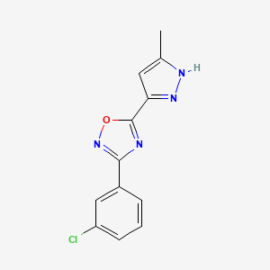 3-(3-chlorophenyl)-5-(3-methyl-1H-pyrazol-5-yl)-1,2,4-oxadiazole
