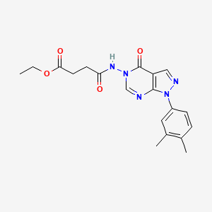 ethyl 4-((1-(3,4-dimethylphenyl)-4-oxo-1H-pyrazolo[3,4-d]pyrimidin-5(4H)-yl)amino)-4-oxobutanoate