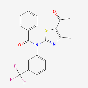 N-(5-acetyl-4-methyl-1,3-thiazol-2-yl)-N-[3-(trifluoromethyl)phenyl]benzenecarboxamide
