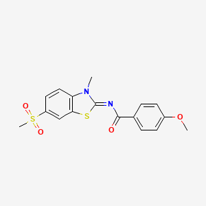 (Z)-4-methoxy-N-(3-methyl-6-(methylsulfonyl)benzo[d]thiazol-2(3H)-ylidene)benzamide