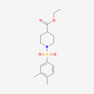 molecular formula C16H23NO4S B245626 Ethyl 1-[(3,4-dimethylphenyl)sulfonyl]piperidine-4-carboxylate 