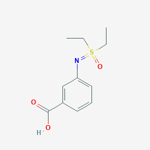 3-[[Diethyl(oxo)-lambda6-sulfanylidene]amino]benzoic acid