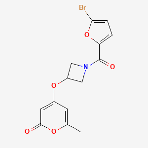 4-((1-(5-bromofuran-2-carbonyl)azetidin-3-yl)oxy)-6-methyl-2H-pyran-2-one
