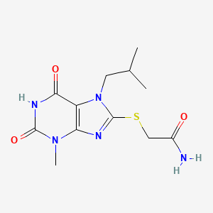 2-((7-isobutyl-3-methyl-2,6-dioxo-2,3,6,7-tetrahydro-1H-purin-8-yl)thio)acetamide