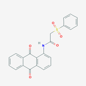2-(benzenesulfonyl)-N-(9,10-dioxoanthracen-1-yl)acetamide