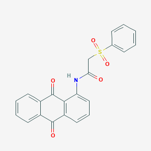 molecular formula C22H15NO5S B2456276 2-(benzenesulfonyl)-N-(9,10-dioxo-9,10-dihydroanthracen-1-yl)acetamide CAS No. 898405-86-2