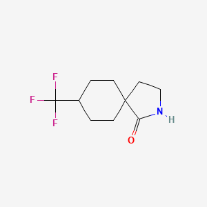 molecular formula C10H14F3NO B2456281 8-(Trifluoromethyl)-2-azaspiro[4.5]decan-1-one CAS No. 2138108-80-0