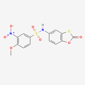 4-methoxy-3-nitro-N-(2-oxobenzo[d][1,3]oxathiol-5-yl)benzenesulfonamide
