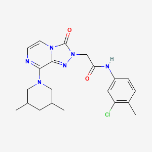 molecular formula C21H25ClN6O2 B2456297 N-(3-chloro-4-methylphenyl)-2-[8-(3,5-dimethylpiperidin-1-yl)-3-oxo[1,2,4]triazolo[4,3-a]pyrazin-2(3H)-yl]acetamide CAS No. 1251591-59-9