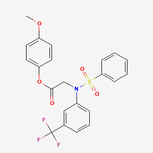 4-Methoxyphenyl 2-[(phenylsulfonyl)-3-(trifluoromethyl)anilino]acetate