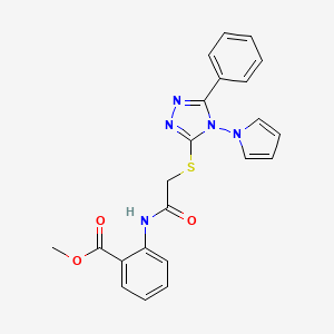 methyl 2-[({[5-phenyl-4-(1H-pyrrol-1-yl)-4H-1,2,4-triazol-3-yl]sulfanyl}acetyl)amino]benzoate