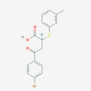 4-(4-Bromophenyl)-2-[(3-methylphenyl)sulfanyl]-4-oxobutanoic acid