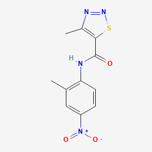 molecular formula C11H10N4O3S B2456308 4-methyl-N-(2-methyl-4-nitrophenyl)-1,2,3-thiadiazole-5-carboxamide CAS No. 881444-24-2