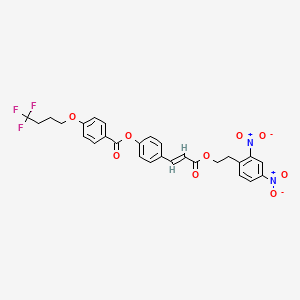 4-(3-(2,4-Dinitrophenethoxy)-3-oxoprop-1-en-1-yl)phenyl 4-(4,4,4-trifluorobutoxy)benzoate