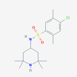 molecular formula C17H27ClN2O2S B245633 4-chloro-2,5-dimethyl-N-(2,2,6,6-tetramethyl-4-piperidinyl)benzenesulfonamide 