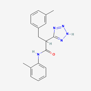 molecular formula C18H19N5O B2456335 N-(2-methylphenyl)-3-(3-methylphenyl)-2-(2H-tetrazol-5-yl)propanamide CAS No. 483993-85-7