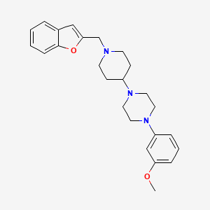 molecular formula C25H31N3O2 B2456337 1-(1-(Benzofuran-2-ylmethyl)piperidin-4-yl)-4-(3-methoxyphenyl)piperazine CAS No. 2034524-30-4