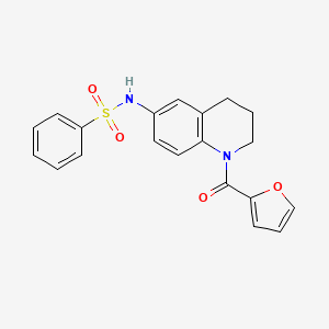 N-[1-(2-furoyl)-1,2,3,4-tetrahydroquinolin-6-yl]benzenesulfonamide
