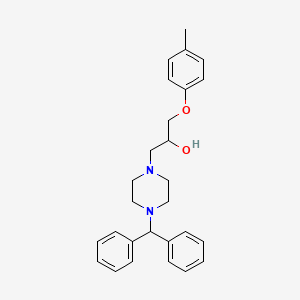 molecular formula C27H32N2O2 B2456354 1-(4-二苯甲基哌嗪-1-基)-3-(对甲苯氧基)丙烷-2-醇 CAS No. 901663-33-0