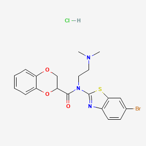 N-(6-bromobenzo[d]thiazol-2-yl)-N-(2-(dimethylamino)ethyl)-2,3-dihydrobenzo[b][1,4]dioxine-2-carboxamide hydrochloride