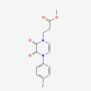 Methyl 3-[4-(4-fluorophenyl)-2,3-dioxopyrazin-1-yl]propanoate