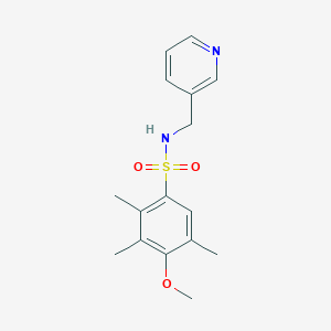 molecular formula C16H20N2O3S B245636 4-methoxy-2,3,5-trimethyl-N-(pyridin-3-ylmethyl)benzenesulfonamide 