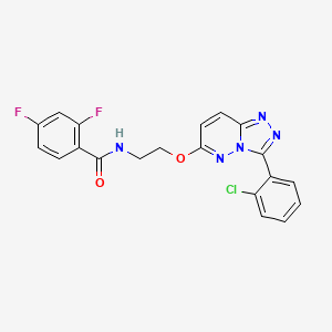 molecular formula C20H14ClF2N5O2 B2456360 N-(2-((3-(2-chlorophenyl)-[1,2,4]triazolo[4,3-b]pyridazin-6-yl)oxy)ethyl)-2,4-difluorobenzamide CAS No. 1021125-53-0