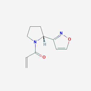 molecular formula C10H12N2O2 B2456362 1-[(2R)-2-(1,2-Oxazol-3-yl)pyrrolidin-1-yl]prop-2-en-1-one CAS No. 2305146-15-8