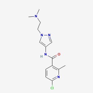 6-chloro-N-{1-[2-(dimethylamino)ethyl]-1H-pyrazol-4-yl}-2-methylpyridine-3-carboxamide