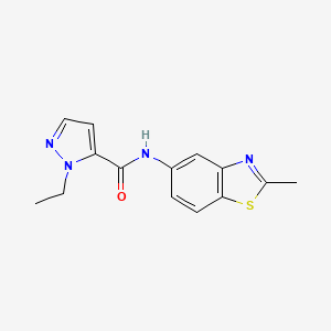 1-ethyl-N-(2-methylbenzo[d]thiazol-5-yl)-1H-pyrazole-5-carboxamide